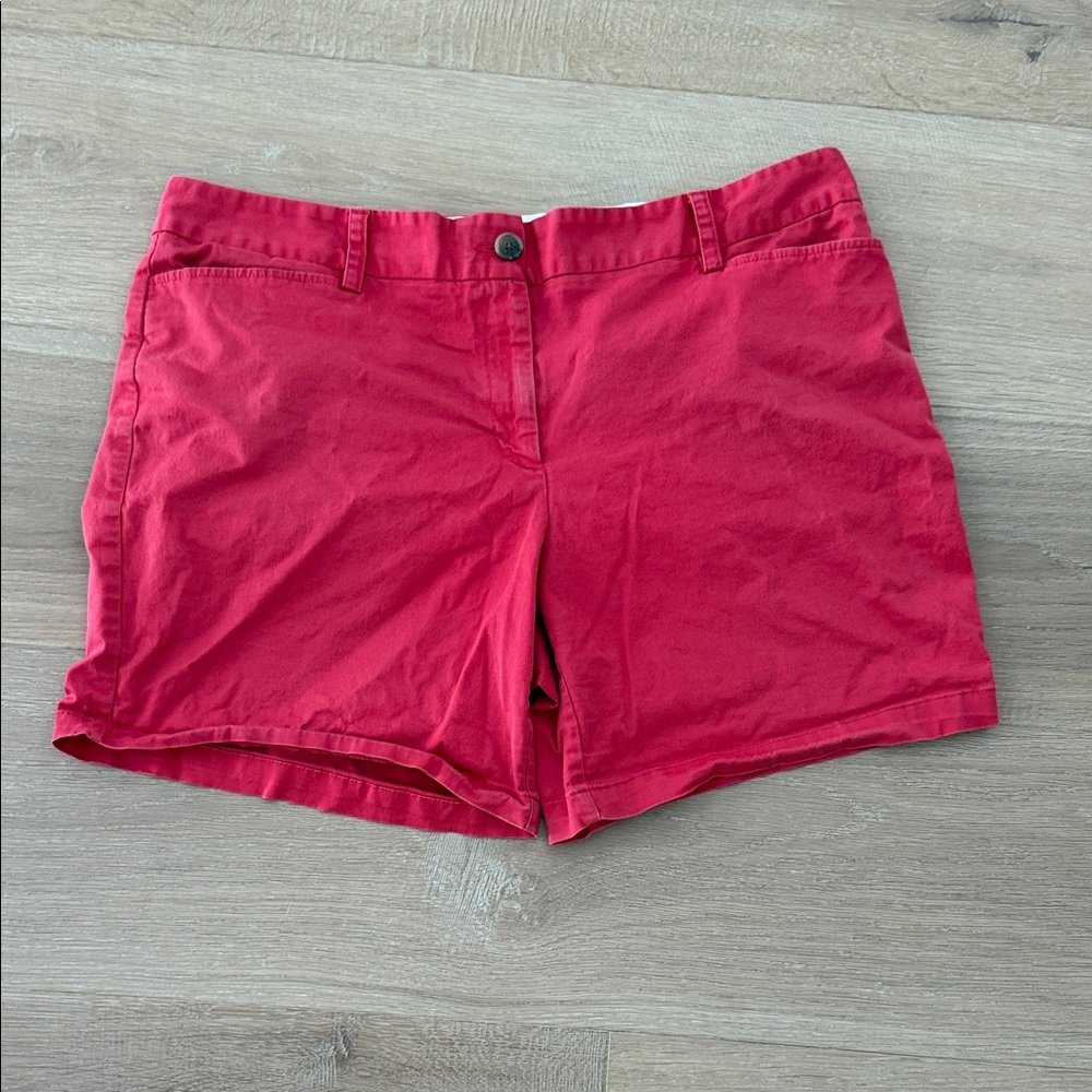 Lands' End Women's Red Bermuda Shorts